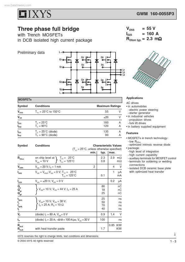 <?=GWM160-0055P3?> डेटा पत्रक पीडीएफ