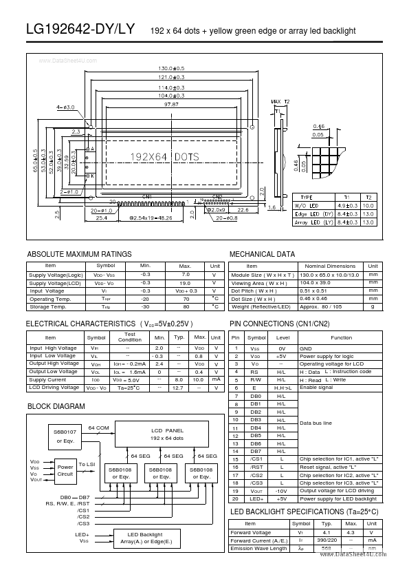 <?=LG192642-LY?> डेटा पत्रक पीडीएफ
