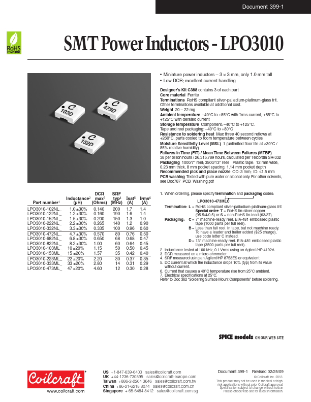 <?=LPO3010-223MLC?> डेटा पत्रक पीडीएफ