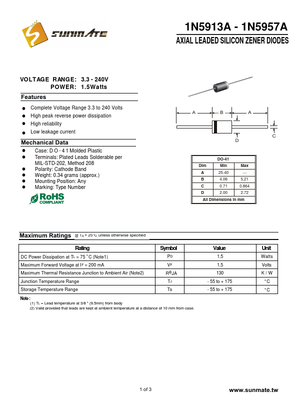 1N5950A Sunmate