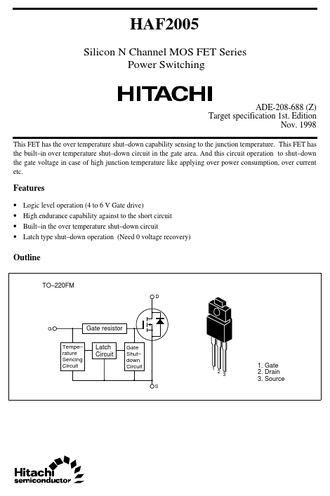 HAF2005 Hitachi Semiconductor