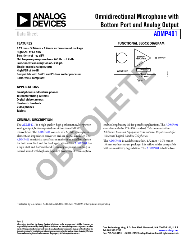 ADMP401 Analog Devices