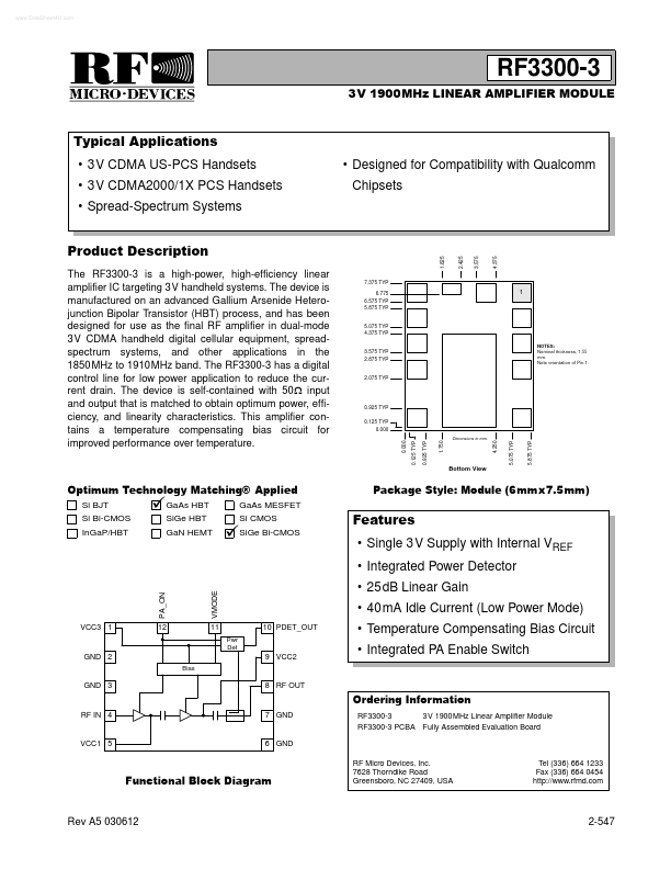 RF3300-3 RF Micro Devices