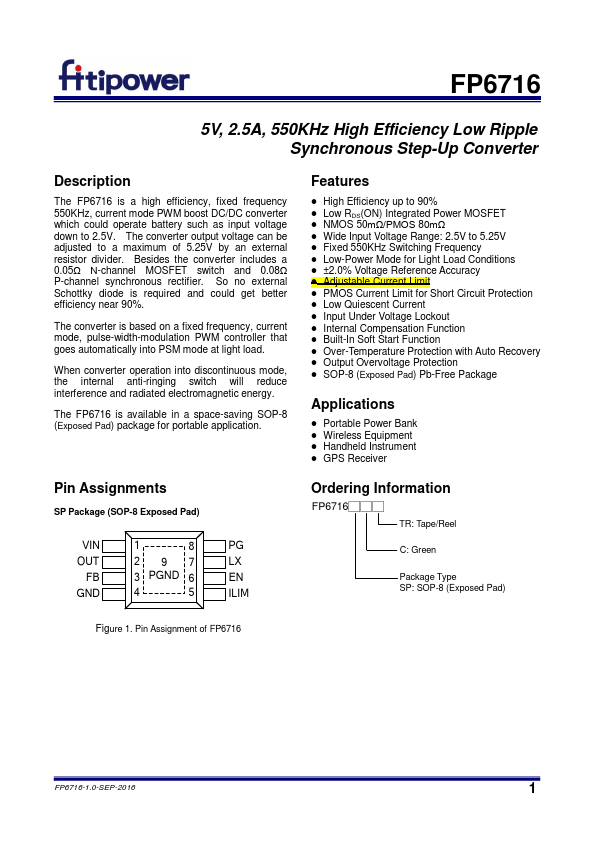 <?=FP6716?> डेटा पत्रक पीडीएफ