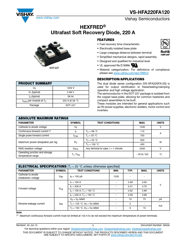 VS-HFA220FA120