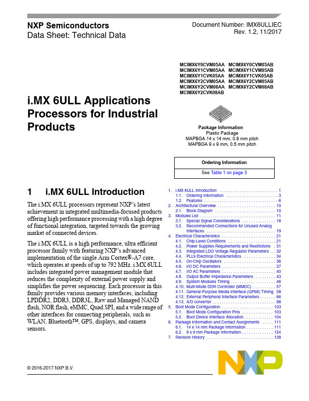 MCIMX6Y0CVM05AB NXP