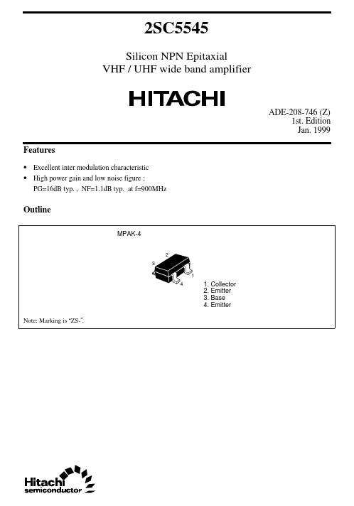 2SC5545 Hitachi Semiconductor