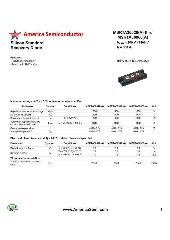 MSRTA30040 America Semiconductor