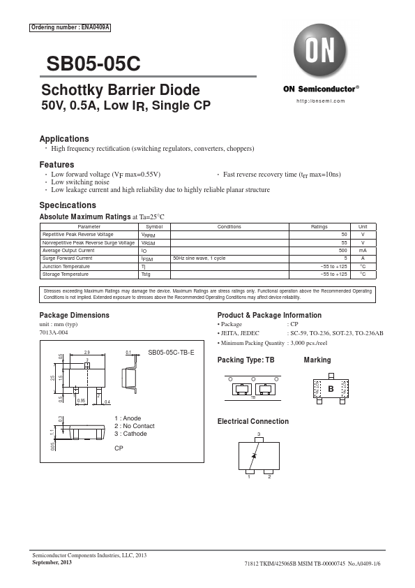 SB05-05C ON Semiconductor
