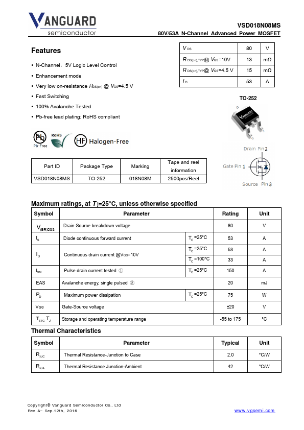 VSD018N08MS