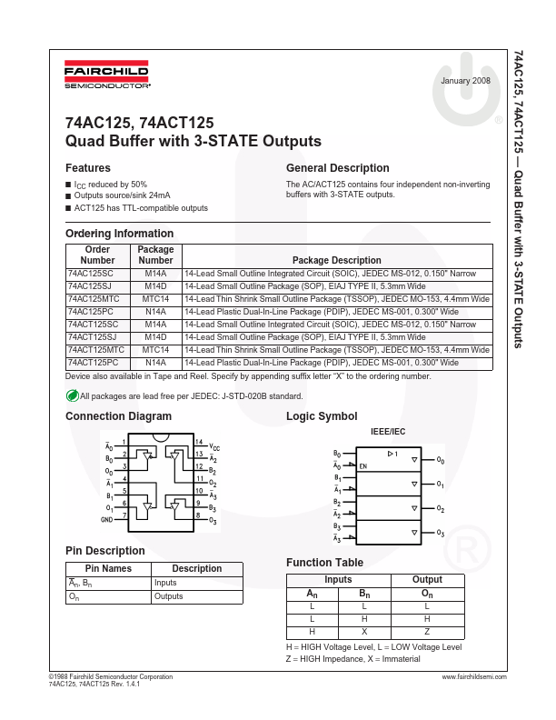 74ACT125 Fairchild Semiconductor
