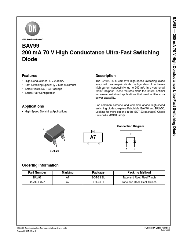 BAV99 ON Semiconductor