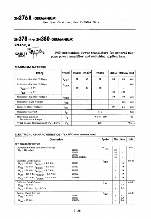 2N380 Motorola