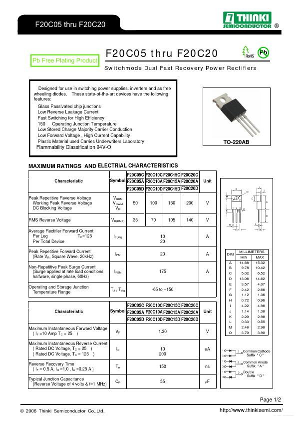 F20C15A Thinki Semiconductor