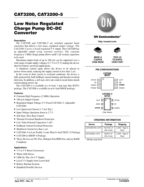 CAT3200 ON Semiconductor