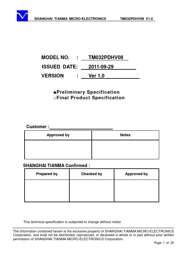 TM032PDHV08