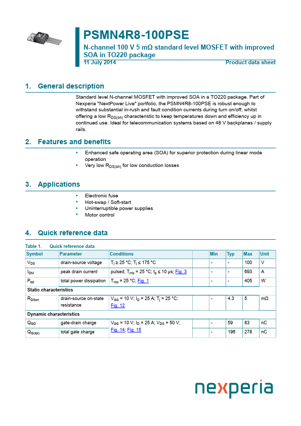 PSMN4R8-100PSE