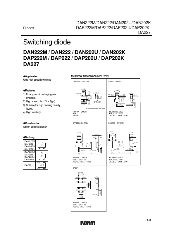 DAN222M Diodes Incorporated