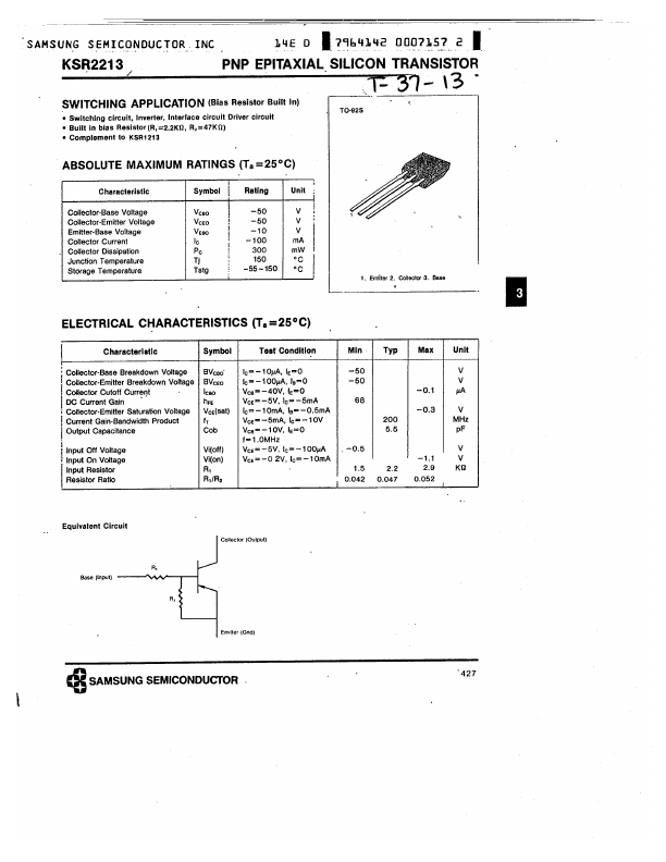 KSR2213 Samsung semiconductor