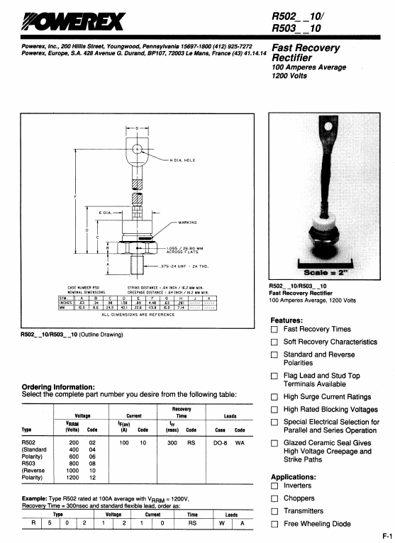 R5031010 Powerex Power Semiconductors