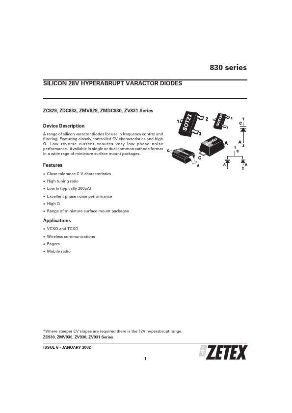 835A Zetex Semiconductors