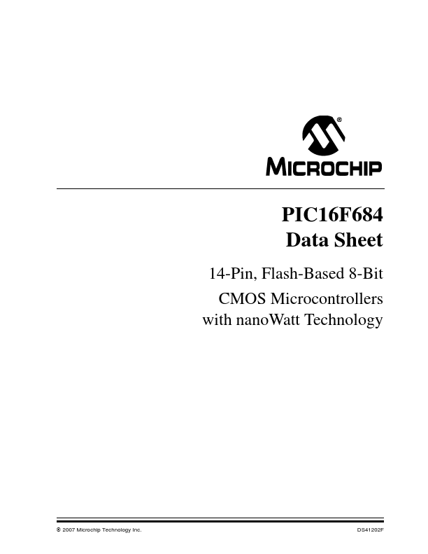 PIC16F684 Microchip Technology