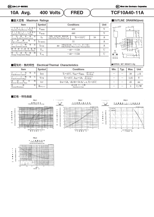 TCF10A40-11A Nihon Inter Electronics