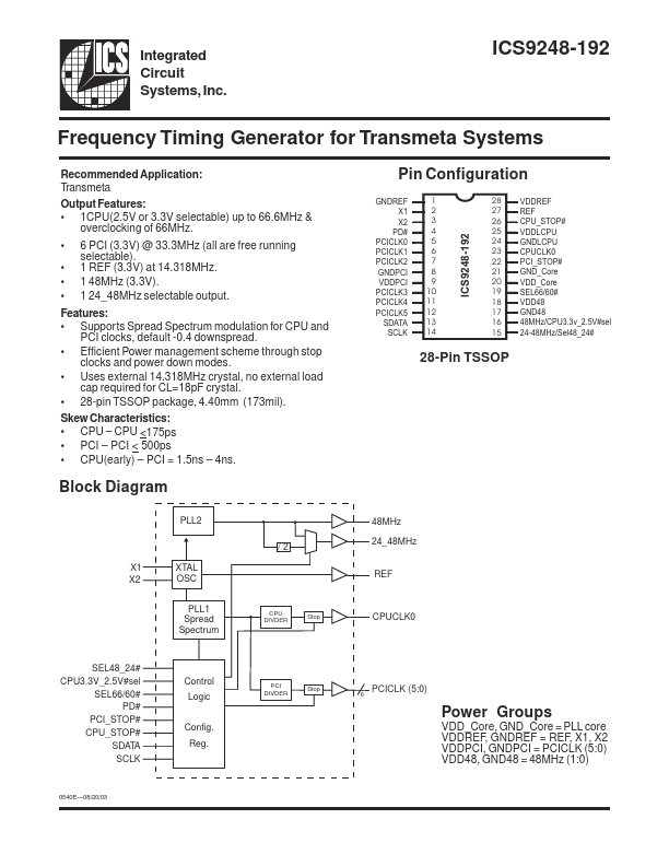 ICS9248YG-192-T