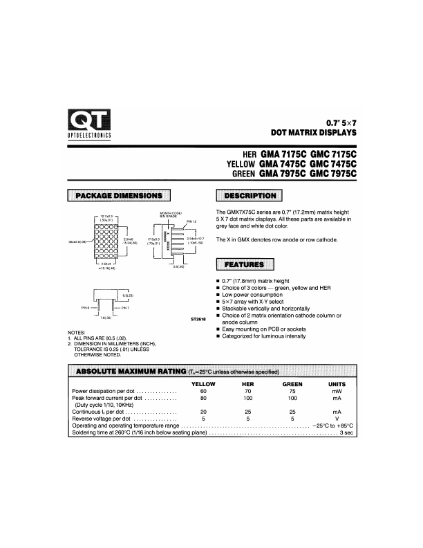 GMA7175C QT Optoelectronics