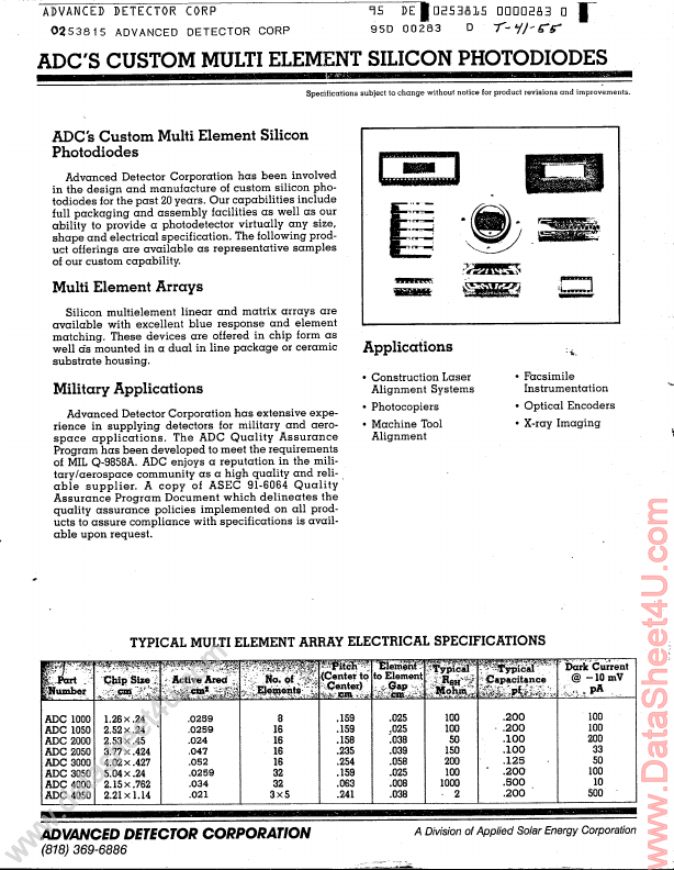 ADC2050 Advanced Detector