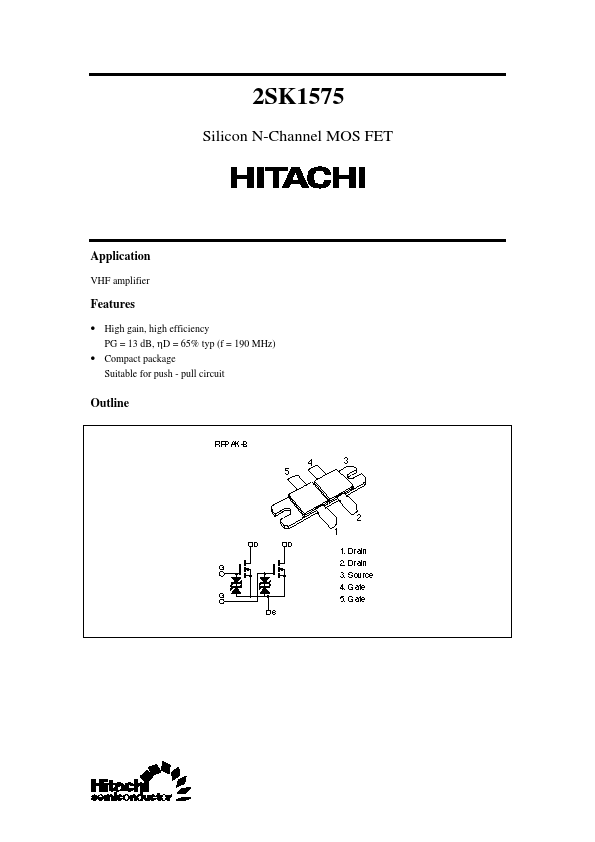 2SK1575 Hitachi Semiconductor