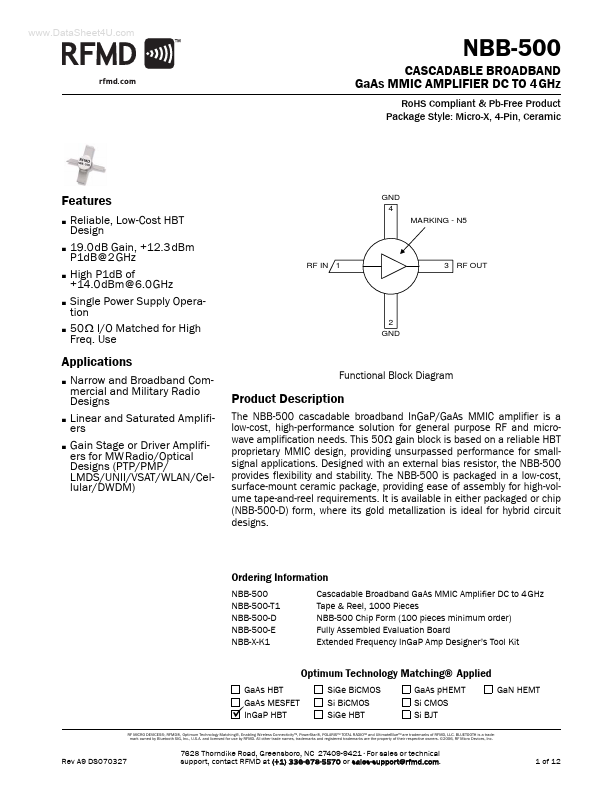 NBB-500 RF Micro Devices