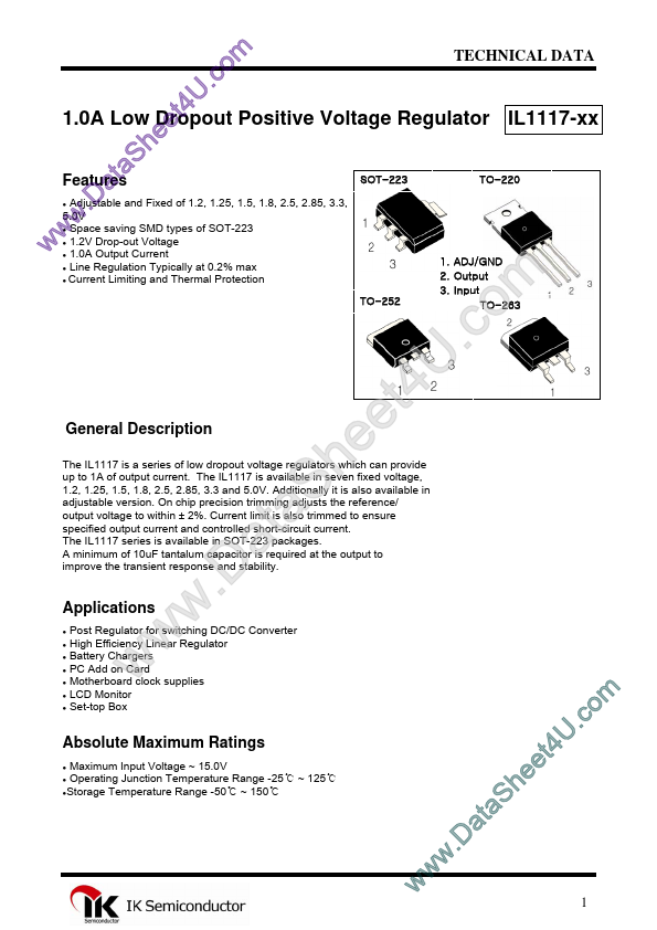 IL1117-1.25 IK Semiconductor