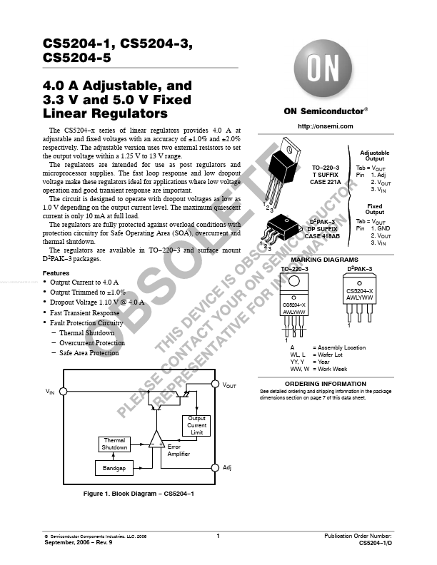 CS5204-3 ON Semiconductor