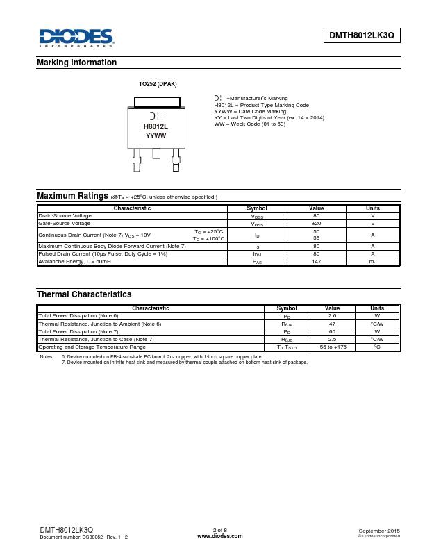 DMTH8012LK3Q