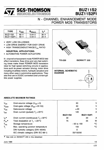 BUZ11S2 STMicroelectronics