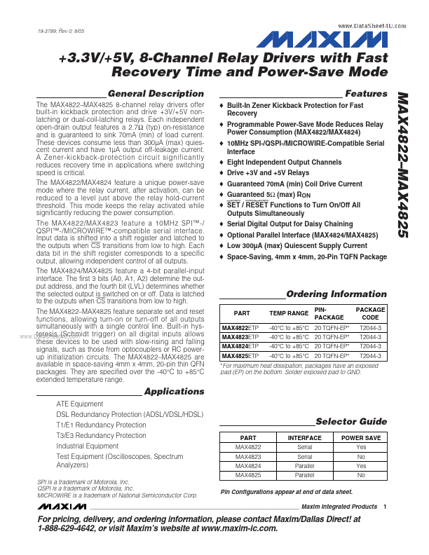 MAX4823 Maxim Integrated Products