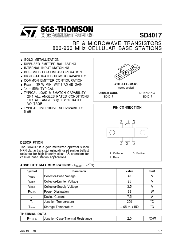SD4017 ST Microelectronics