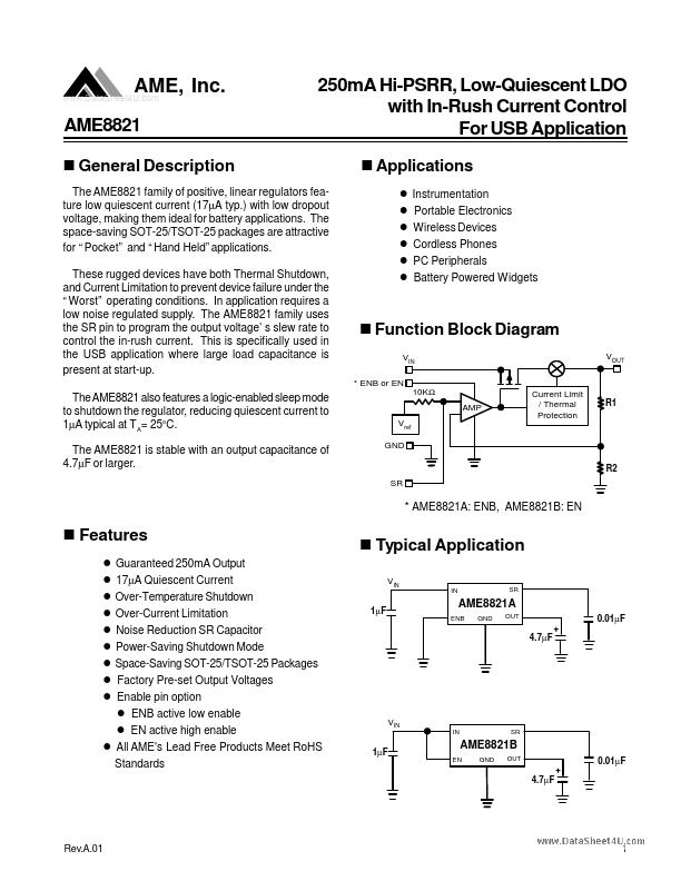 AME8821 Analog Microelectronics