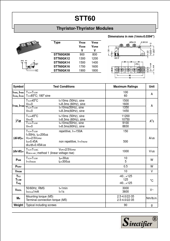 <?=STT60GK18?> डेटा पत्रक पीडीएफ