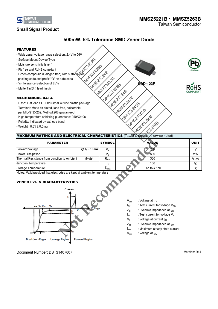 MMSZ5241B Taiwan Semiconductor