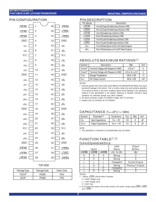 IDT74FCT16543AT