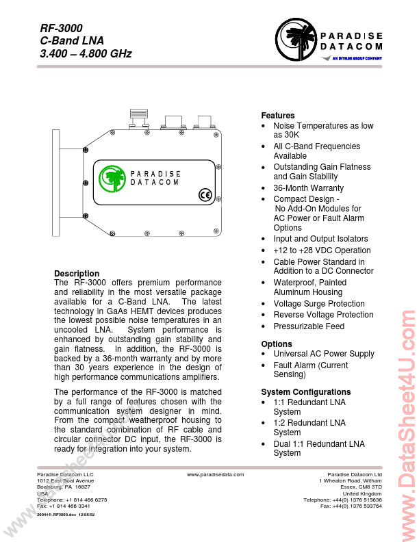 RF3000 Paradise Datacom