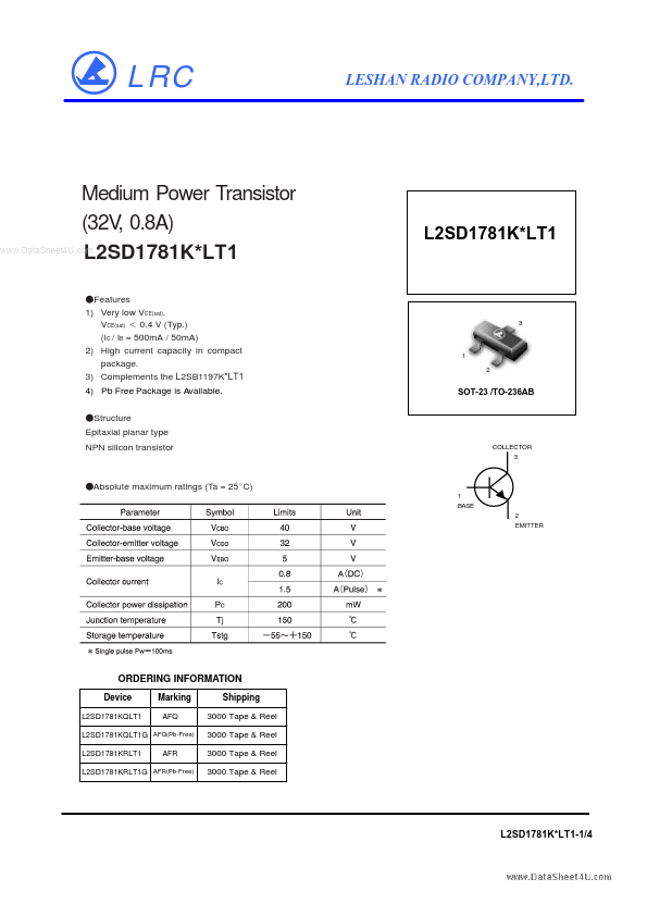 L2SD1781KRLT1G Leshan Radio Company