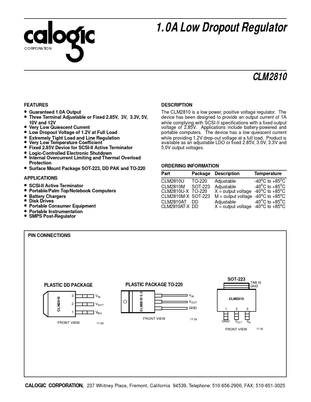CLM2810 Calogic  LLC