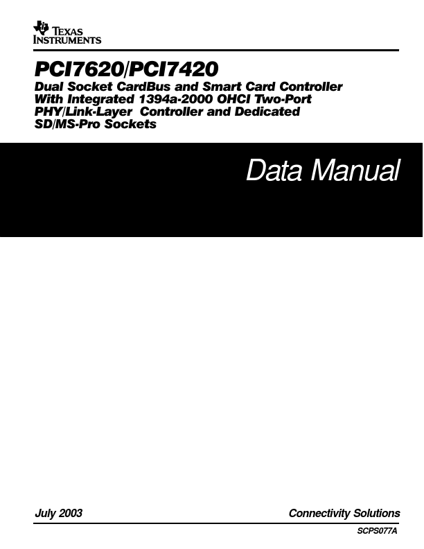 <?=PCI7620?> डेटा पत्रक पीडीएफ