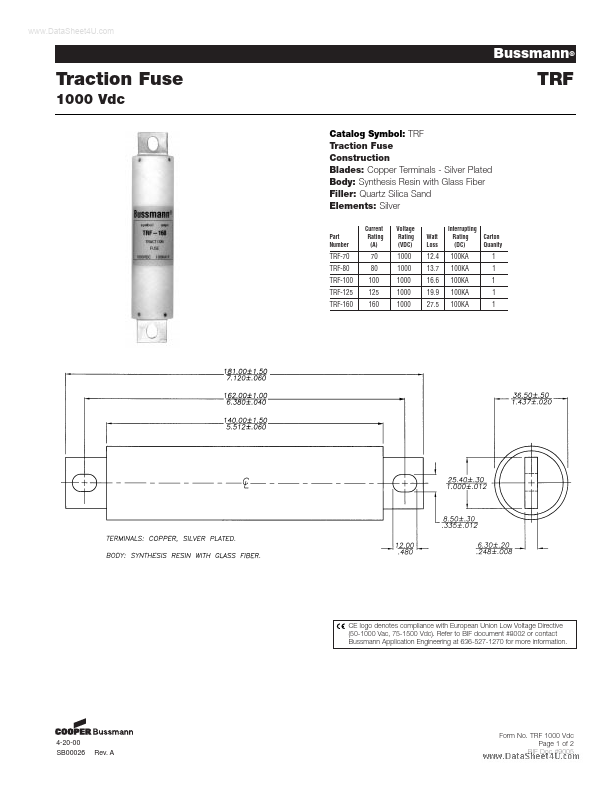 TRF100 Cooper Industries