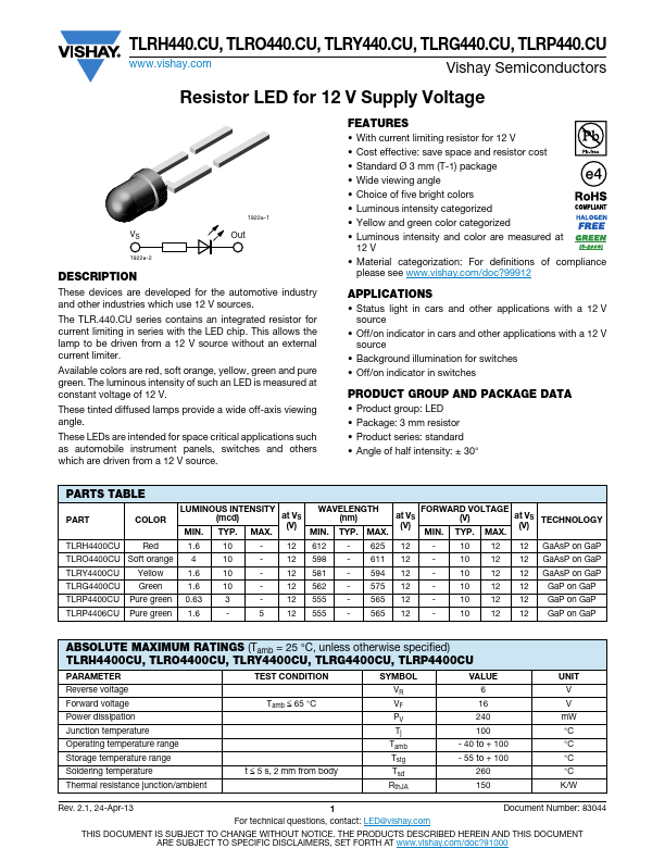 TLRO4400CU Vishay