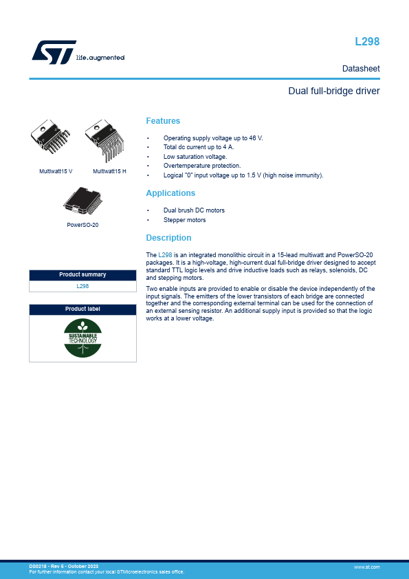 L298P STMicroelectronics