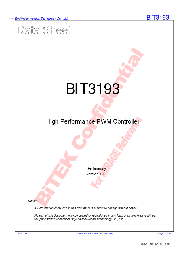 <?=BIT3193?> डेटा पत्रक पीडीएफ